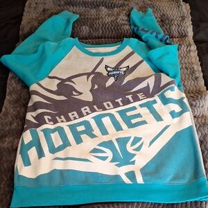 NBA Charlotte Hornets Teal and Gray Sweatshirt Size XL